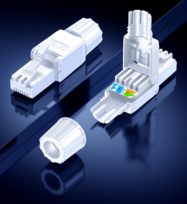 UGREEN CAT5e Ethernet Cable without RJ45 Connectors, Gigabit Network Patch Cord, 50U Gold-Plated CAT5E Unshielded RJ45 Computer Network Cable Connector Crystal Head 45704 2