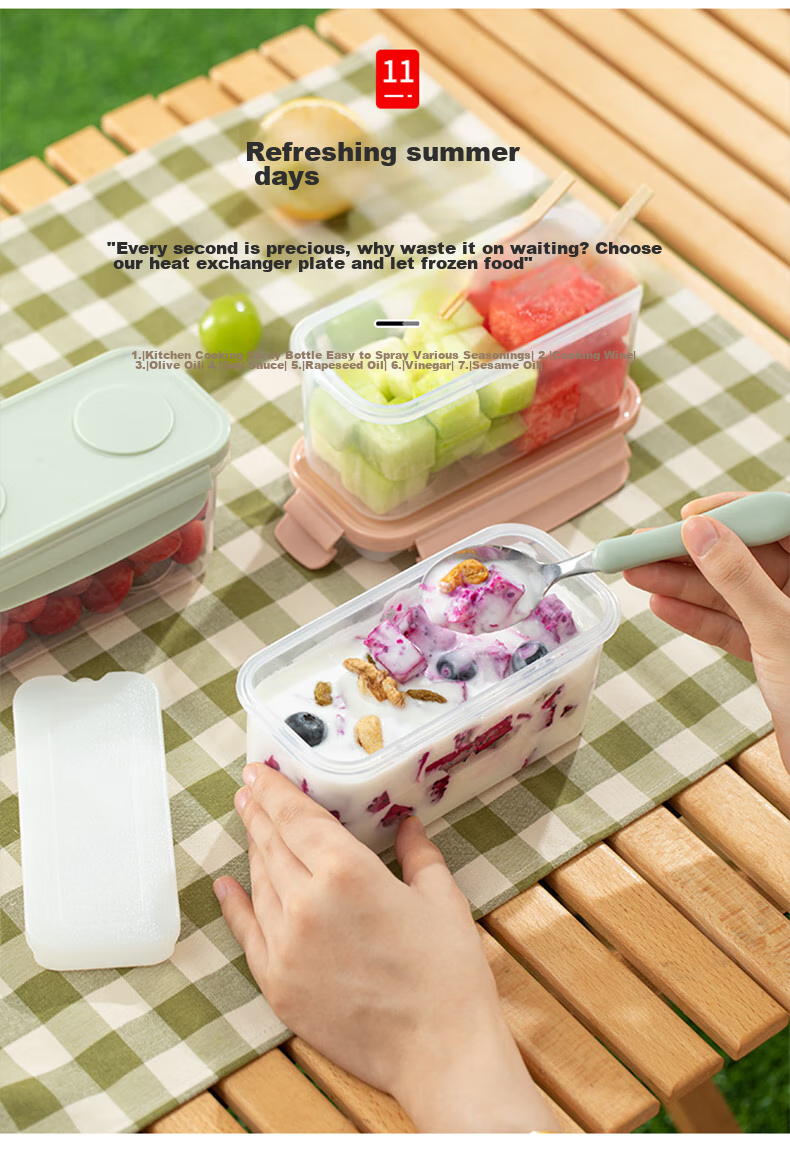 KATEI STORY Japanese Portable Fruit Box with Fork, Handheld Salad Cup, Plastic Cup with Sealing And Leak-Proof Draining Basket for Going Out 14