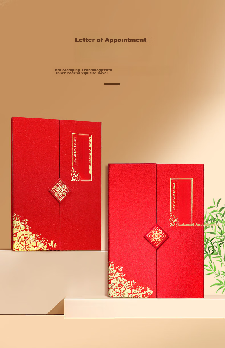 Befon A4 Appointment Letter, Appointment Book Cover, Appointment Certificate, Commission Document, Student Appointment Letter, Award Certificate Holder, Protective Cover with 2 Inner Pages, 1389 1