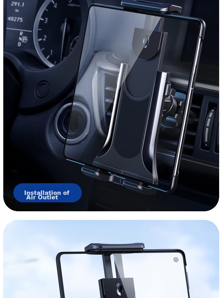 ESCASE Foldable Car Phone Holder for Huawei MATE X2/X5/X3/XT, Navigation Stand for XS2 Car Use 4