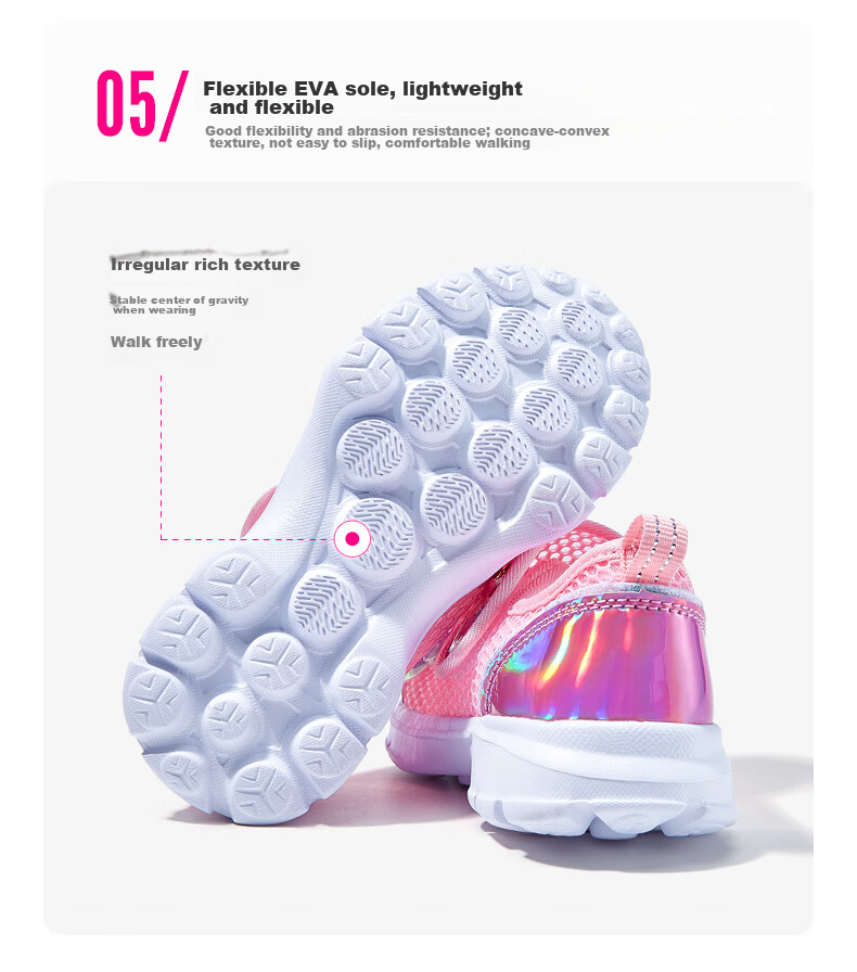 Barbie Children's Shoes, Summer Kids' Sneakers, Girls' Mesh Shoes, Breathable Dopamine Running Shoes DA5901, Light Blue, Size 35 10