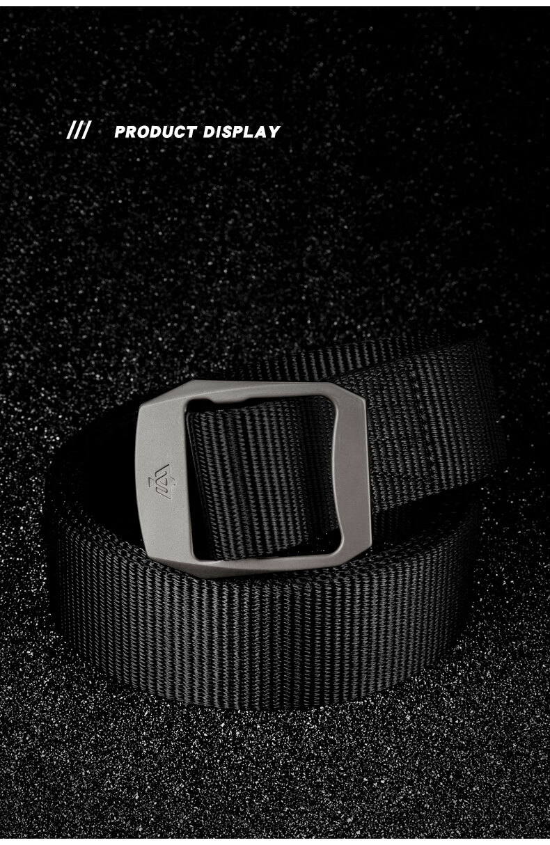 Zhanshuniao R6 (Titanium Alloy Buckle), High-Performance Nylon Belt, Durable Work Belt for Men, Canvas Sports Pants Strap, Military Style 10