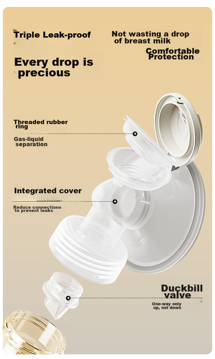 Boboduck Electric Hands-Free Automatic Wearable Breast Pump, Portable, F5107 Purple PPSU 18