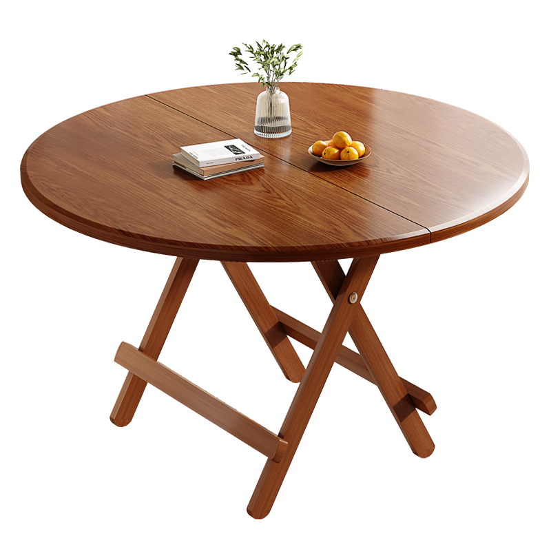 Chibailun Folding Table, Home Folding Dining Table, Compact Round Table for Small Apartments, Simple Portable Small Table