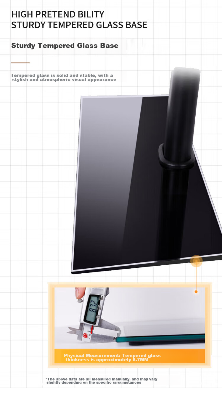 Jinying TV Stand (32-65 Inches), Wall Mount Bracket, No Drilling Required, Desktop TV Mount, Compatible with All Brands 5