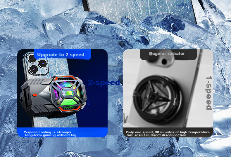 Masentek DY28 Phone Cooler, Semiconductor Magnetic Back Clip Dual-Use, RGB Lighting Effects, Noiseless Cooling, Suitable for Huawei And Apple, E-Sports Grade Strong Cooling, Specially Designed for Mobile Games 2