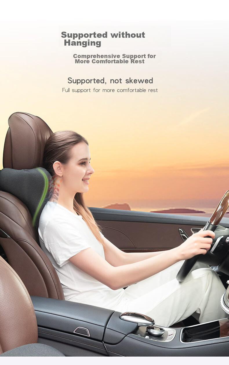 Dijialun Car Headrest, Car Neck Pillow And Lumbar Support, Memory Foam Neck Pillow for Car Seat, Cervical Spine Pillow for Car, Lumbar Support Pillow for Herniated Disc, Sleeping Correction Pillow, Single Piece 6