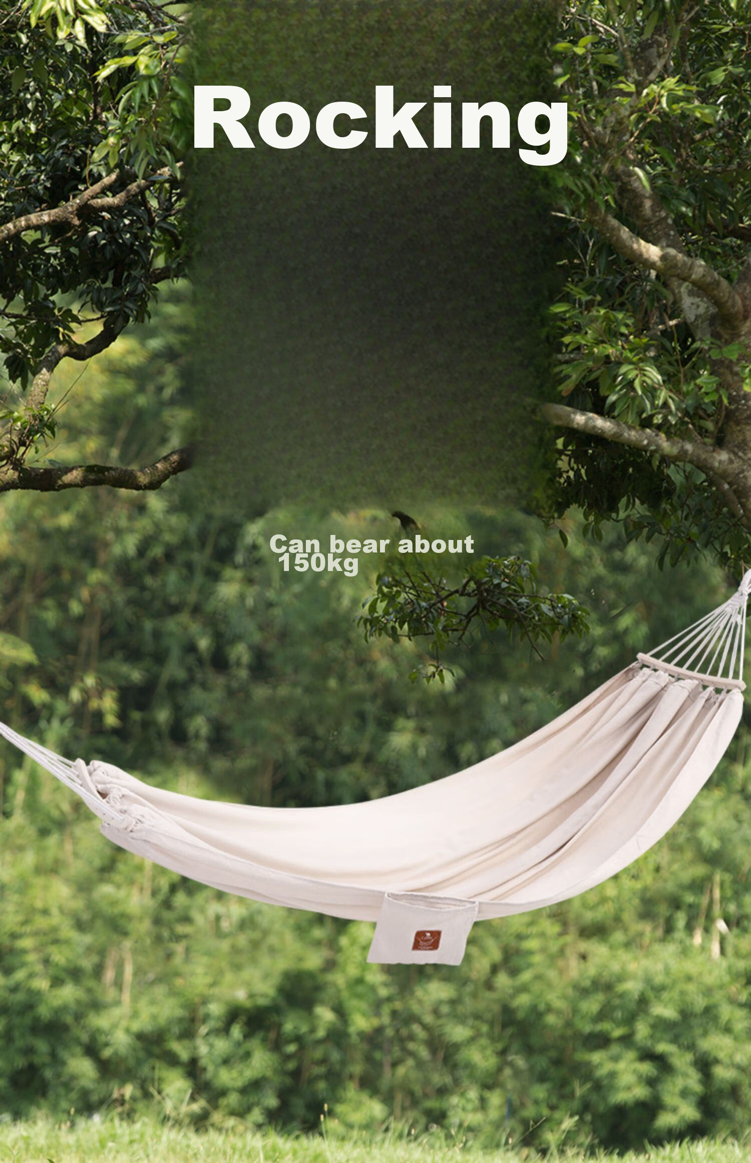 CAMEL Anti-Rollover Hammock, Outdoor Double Swing, Indoor Home Garden Hanging Net Bed 1