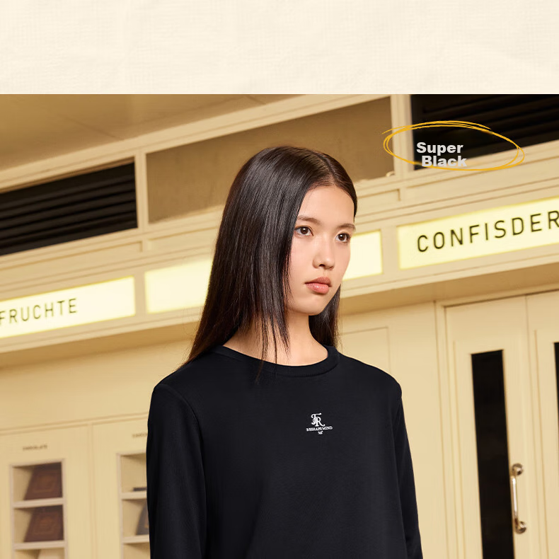 361° Women's Sweatshirt, Spring Fleece-Lined Jacket, Sports Casual Round Neck Long-Sleeve Pullover Top, 662344801D-2 21