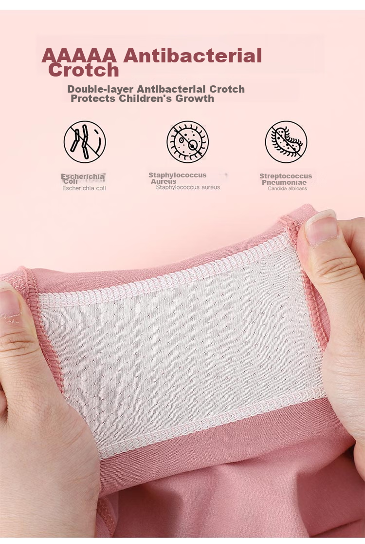 Bingxuemumian Girls' Underwear, Class A Quality Cotton, Antibacterial Crotch, Boxer Briefs, Sweat-Absorbing And Breathable, for Older Children, Square-Cut Shorts 6