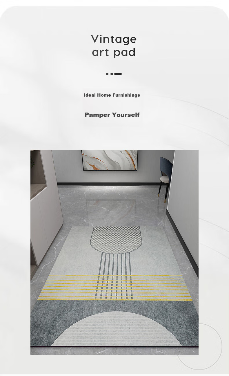Huaxu Home Entrance Door Mat, Leather Doormat, Foyer Rug, Washable Foot Mat, Cuttable Entrance Mat 2
