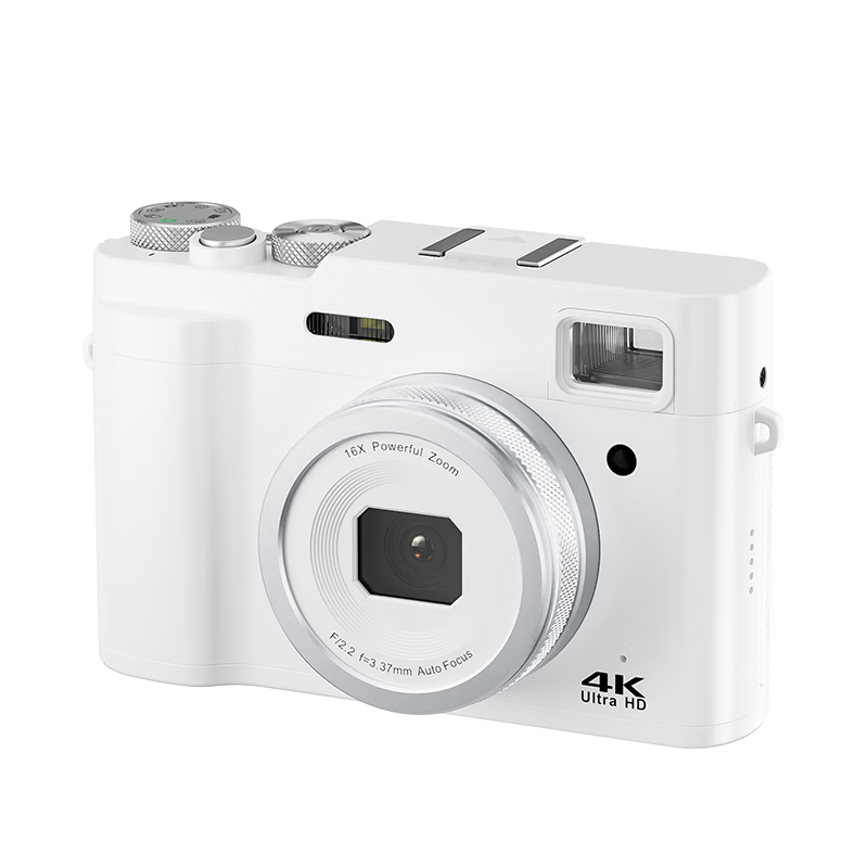 CAIZU C10 Dual-Lens Mirrorless Camera, 4K Recording Vlog Entry-Level Digital Camera, Student Phone Transfer Alternative CCD Camera, 256GB, Birthday And Holiday Gift