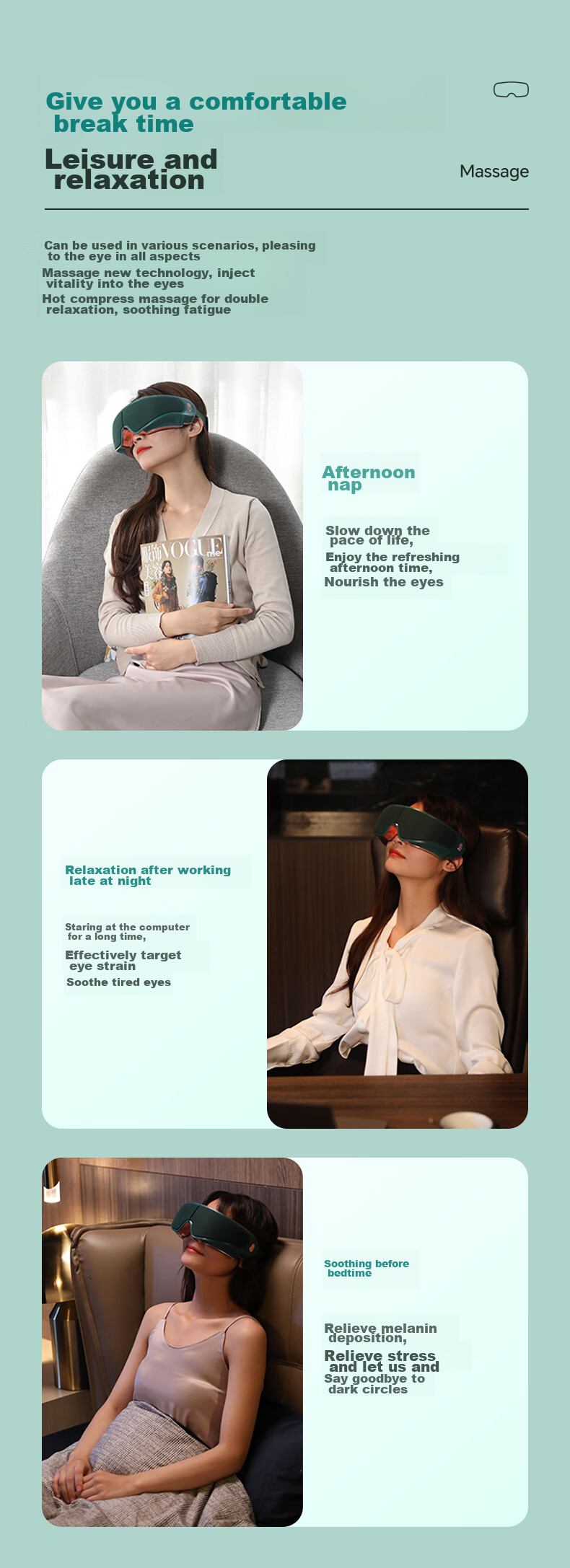 Manyue AM09 Eye Massager, Steam Eye Massager, Hot Compress Eye Mask, Birthday Gift 15