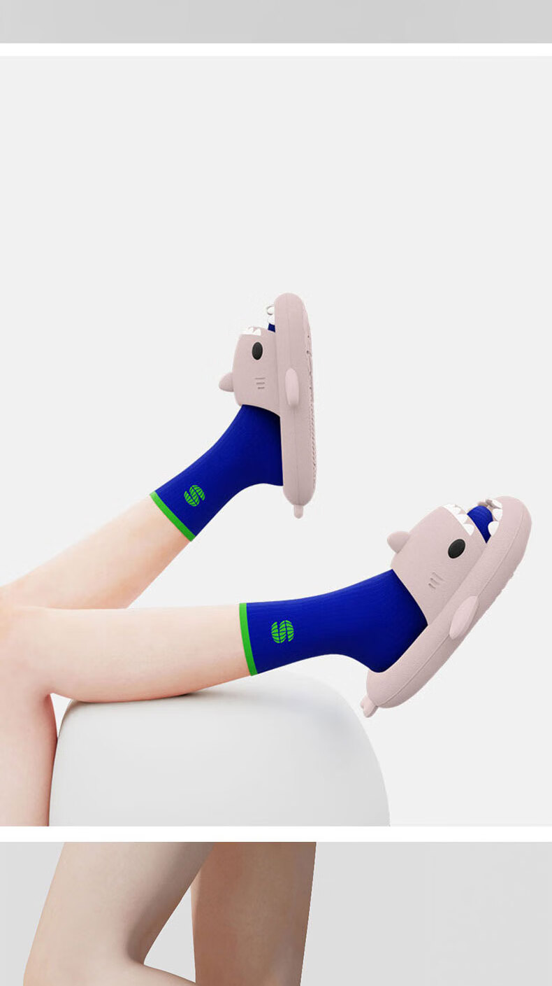 Chikoku Shark Slippers for Men And Women, Summer Indoor Thick-Soled EVA Non-Slip Couple Sandals, Suitable for Home Wear Or Outdoor Use 5