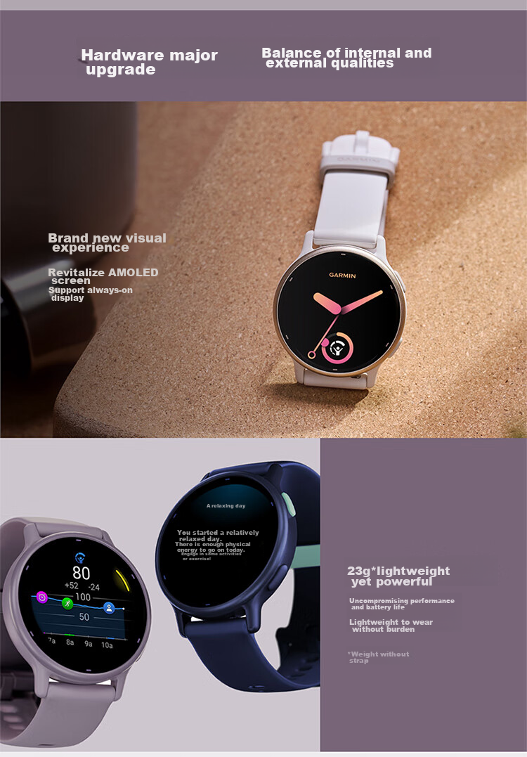 GARMIN Active5 Midnight Black Smartwatch for Heart Rate Monitoring, Cycling, Swimming, Fashion Sports, Birthday Gift 3