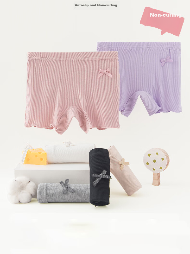 Bejirog Girls' Safety Shorts, Children's Underwear Two-In Anti-Exposure with Skirts, Pure Cotton Undershorts, Summer Thin Boxer Briefs 2