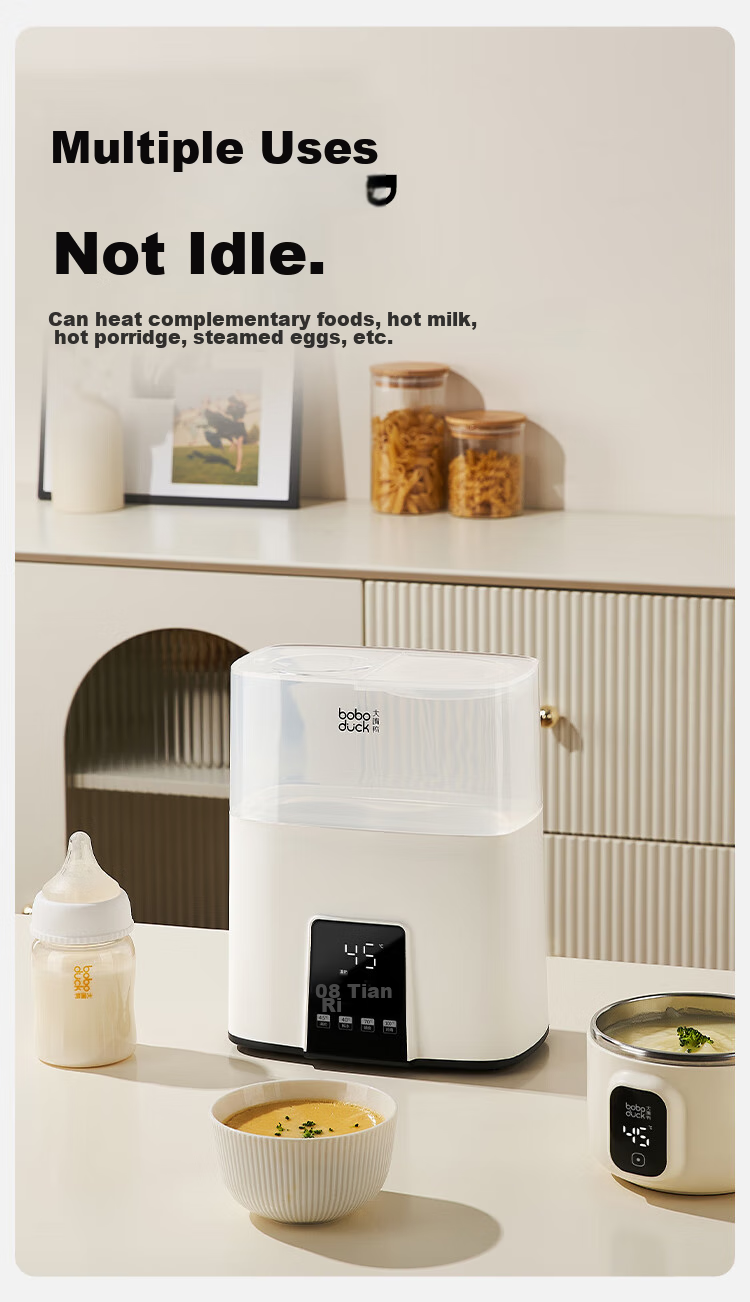Boboduck Baby Bottle Warmer Multifunctional Milk Warmer, Bottle Sterilizer And Defroster 2-In Dual-Bottle Milk Warmer 6502 13