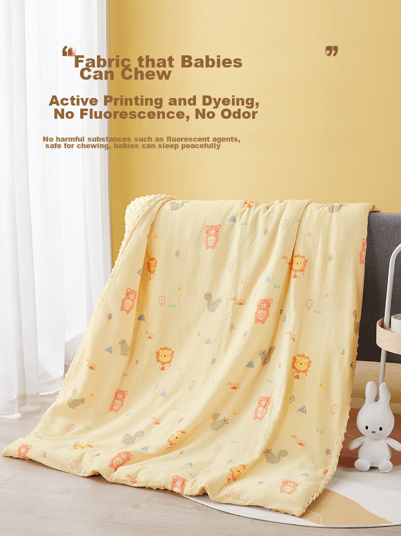 BEYONDHOME BABY Infant Class A 50% Soy Fiber Quilt Pure Cotton Spring and Autumn Quilt Kindergarten Blanket Panda Tuan Tuan 120*150cm 14
