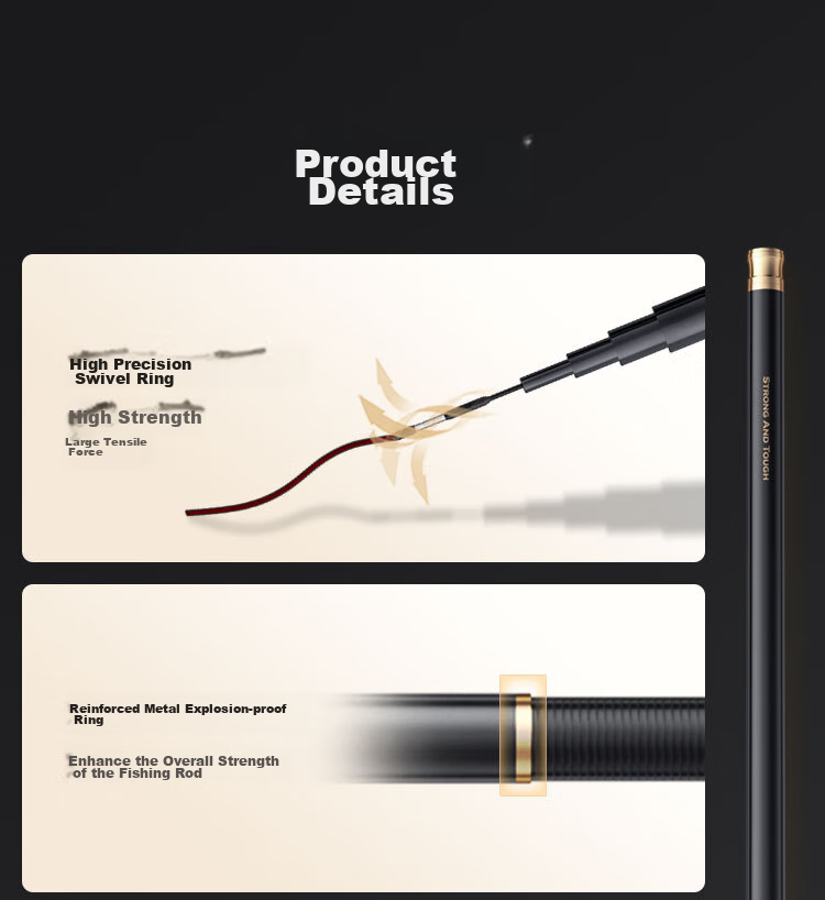 JD Original Dahuo 1 Comprehensive Fishing Rod, Carp And Bighead Carp Rod, Carbon Fiber Ultra-Light Ultra-Hard Carp Comprehensive Fishing Rod, 6.3m 15