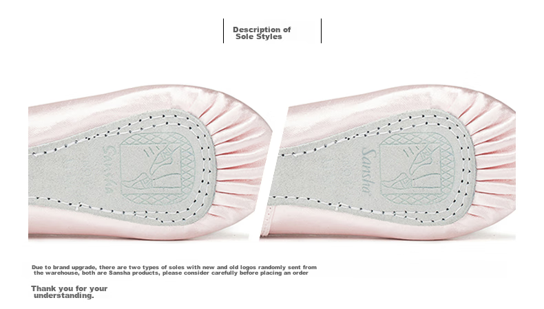 Sansha Ballet Flats for Girls And Children, Satin Princess Soft Shoes with One Piece Sole, Beginner-Friendly, 4S English Satin, Size 28 3