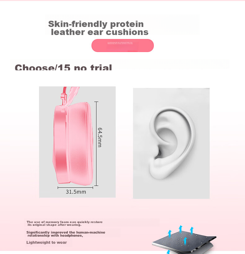 DAREU EH722RGB Edition Gaming E-Sports Noise-Cancelling Headset Wired Over-Ear with Microphone for PC 7.1 Channel Sound Positioning for PUBG And Other Games Pink And White 5