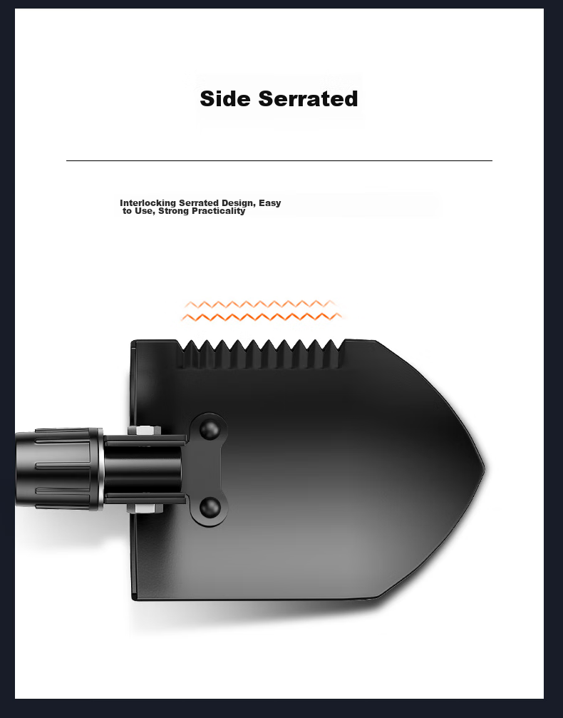 SupFire BG01 Multifunctional Military Shovel, Life-Saving Iron Spade, Foldable Car-Mounted Military Shovel, Outdoor Camping Emergency Spade, Hoe, And Pickaxe 7