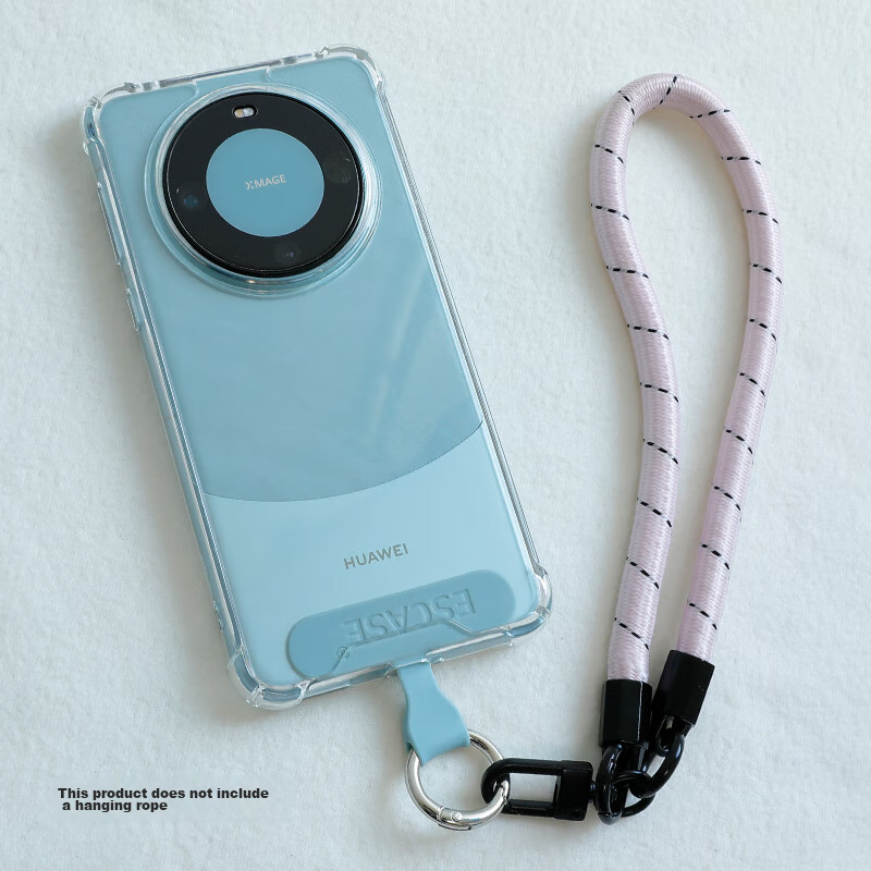 ESCASE Phone Lanyard Clip, Fixed Card Holder, Silicone Patch, Chain Connector Pad, Hanging Ring, Anti-Loss Device, China Red 3