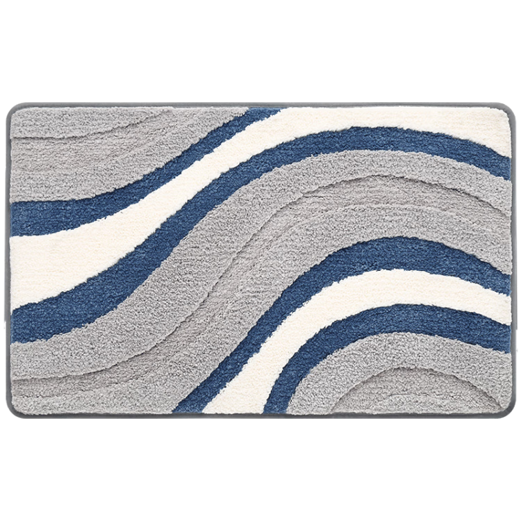 Dajiang Bathroom Mat, Toilet Entrance Absorbent Non-Slip Mat, Flocked Bathroom Floor Mat, 50x80cm