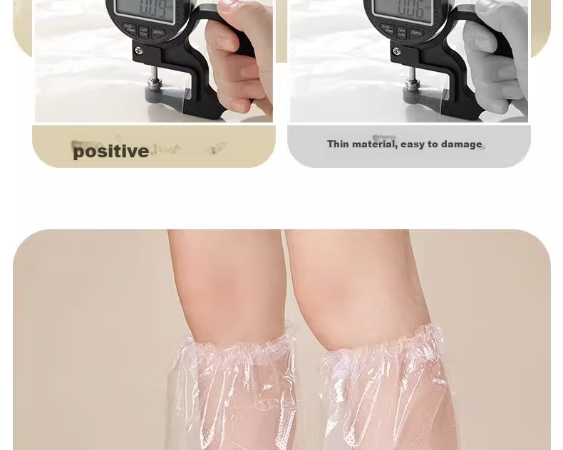 JAJALIN Disposable Waterproof Shoe Covers for Adults, Thick Rain Boots for Outdoor Wear, Student Individual Packaging, 5 Pairs Per Pack 7