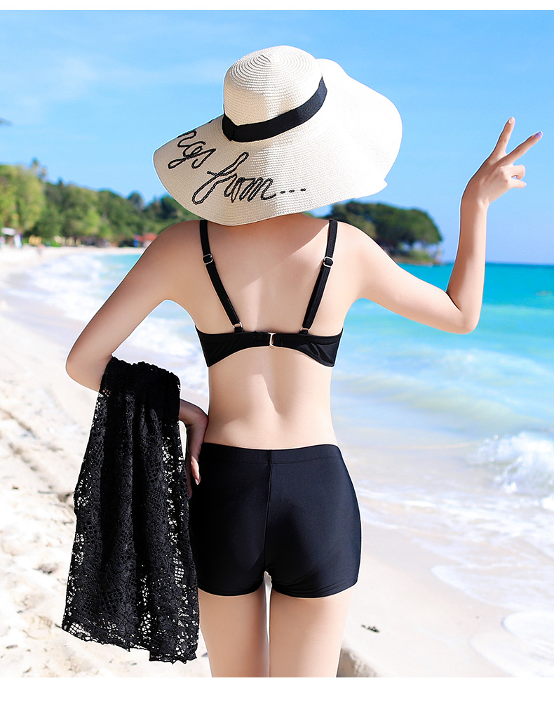 Yifu Bikini Swimsuit for Women, Instagram-Style Three-Piece Set, Korean Hot Spring Style, Chanel-Inspired Conservative Tummy-Covering Slimming Swimwear 12