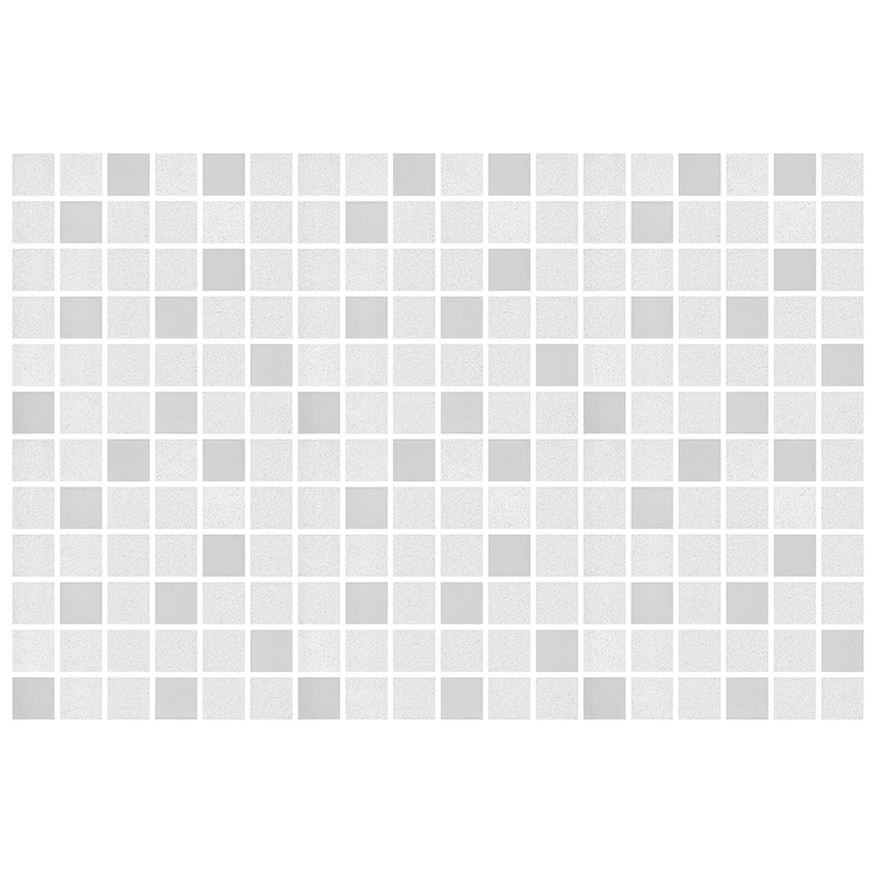Qinghua Self-Adhesive Crystal Coated Waterproof Floor Sticker, Light Gray Checkered Pattern, 60*500cm, Bathroom Kitchen Floor Leather