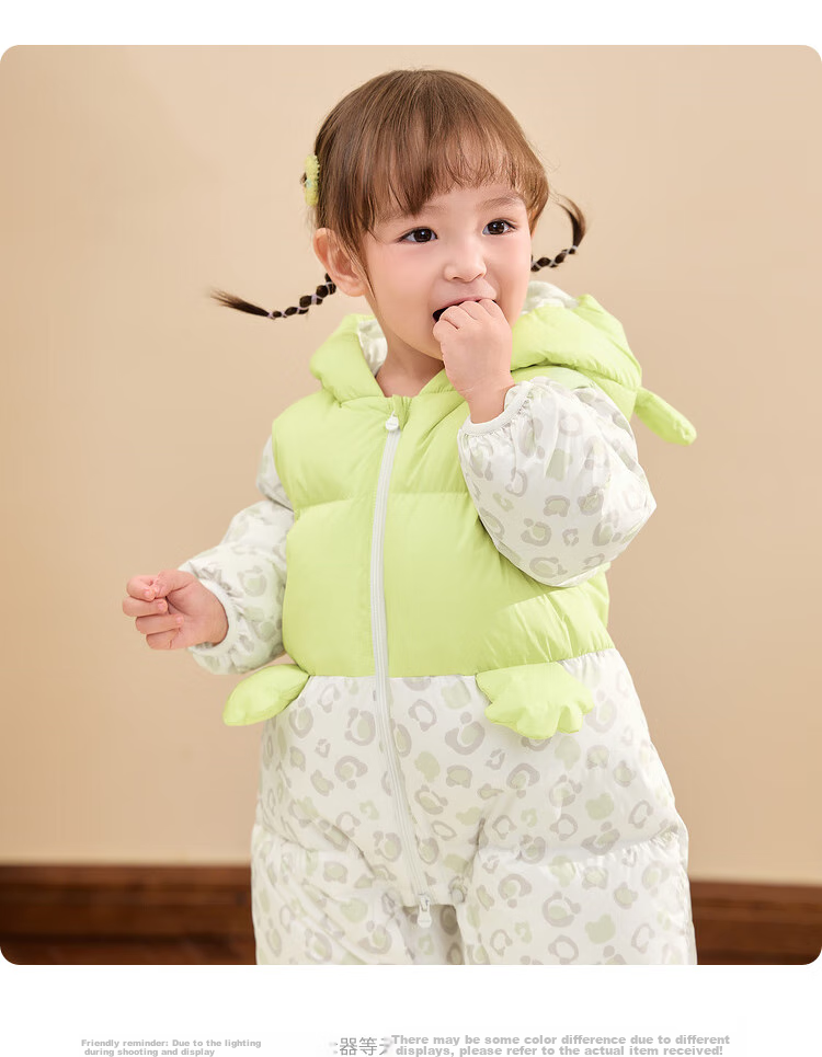BALABALA Children's Clothing, Baby down Jacket Onesie, New Winter Outfit for Infants, Thickened Warm Romper, Cute Desig 16