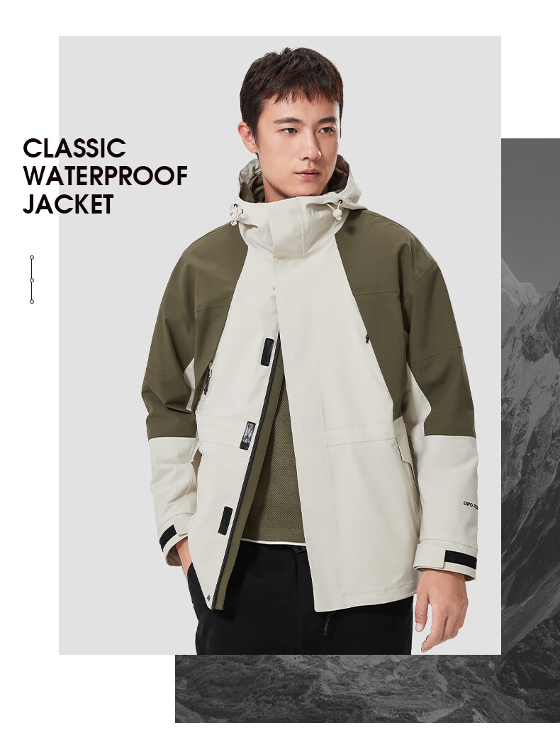 CAMEL (CAMEL) Down Jacket Men and Women Three-in-One Windproof and Warm Fleece Thickened Mountaineering Jacket AA22265453B 5