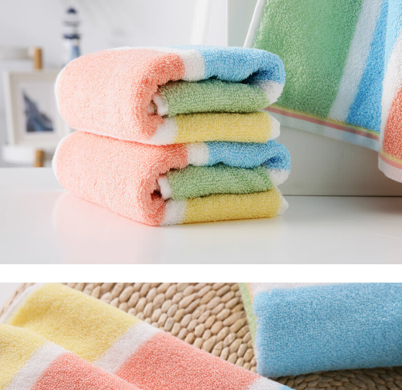 KING SHORE Class A Pure Cotton Antibacterial Towel, Absorbent Sports Face Towel, Individually Packaged 7