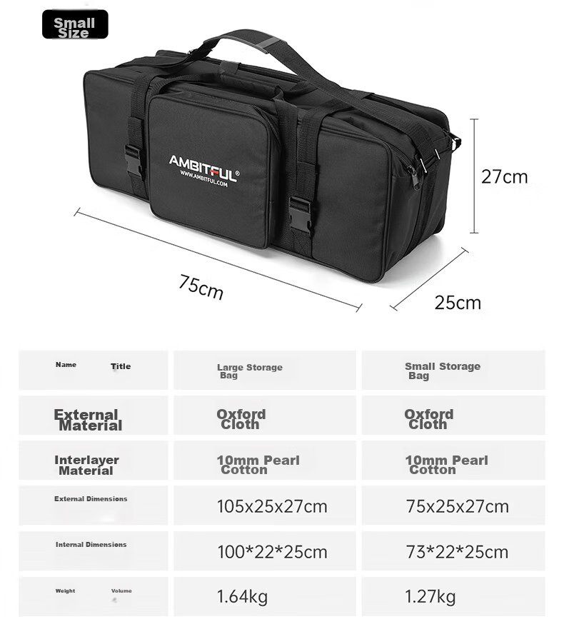 AMBITFUL 105cm Photography Kit Bag, Tripod Bag, Flash Kit Box, Large Medium Small Portable Storage Bag, Thickened Handbag, Light Stand Bag, Outdoor Portable Case 3