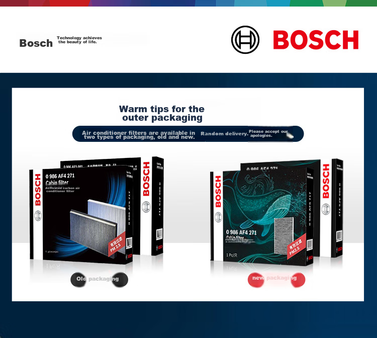 BOSCH Single-Effect Air Conditioning Filter, Car Air Conditioning Filter Element 5261, Compatible with Volkswagen Bora, Legend, Weiling C-TREK 1