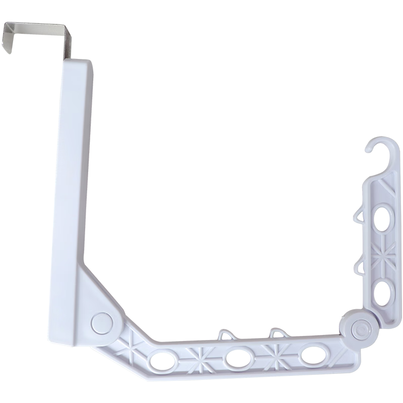 JOYTOUR Folding Door Hanger, Clothes Rack, Over-The Hook Organizer, Wall-Mounted Hook, Guanshan White