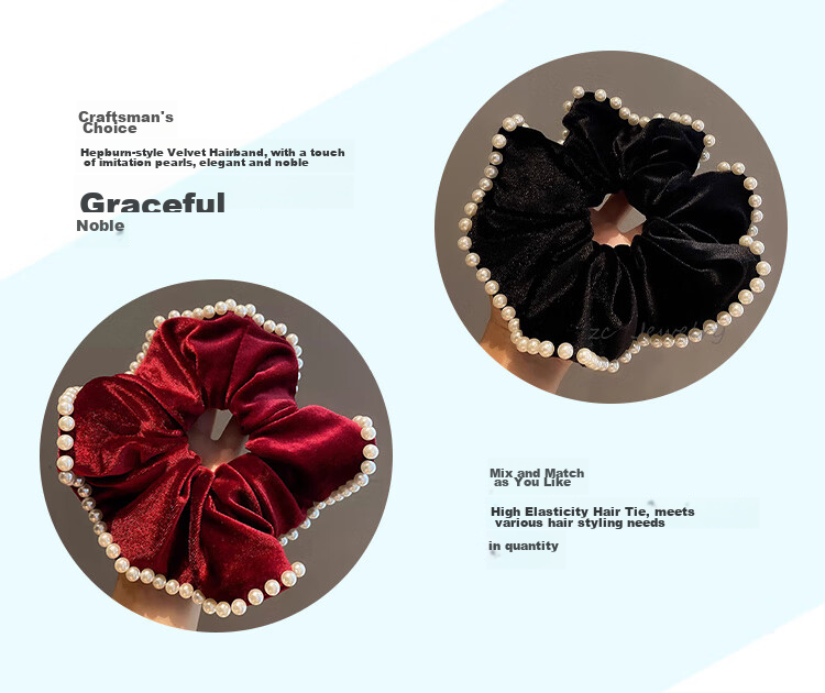 CHIMERA 3-Piece Hair Ties, Satin Large Intestine Hair Bands, Simple Rubber Bands for Bun Hairstyle, Hair Elastics, Hair Accessories, Women's Mid-Autumn Festival Gift 17
