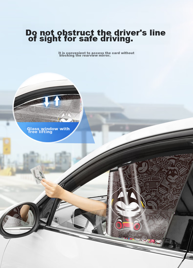 Zhuaimao Car Window Sunshade, Side Window Sun Protection, Sliding Rail Car Curtain, Window Mosquito Net, Privacy Sunshade 12