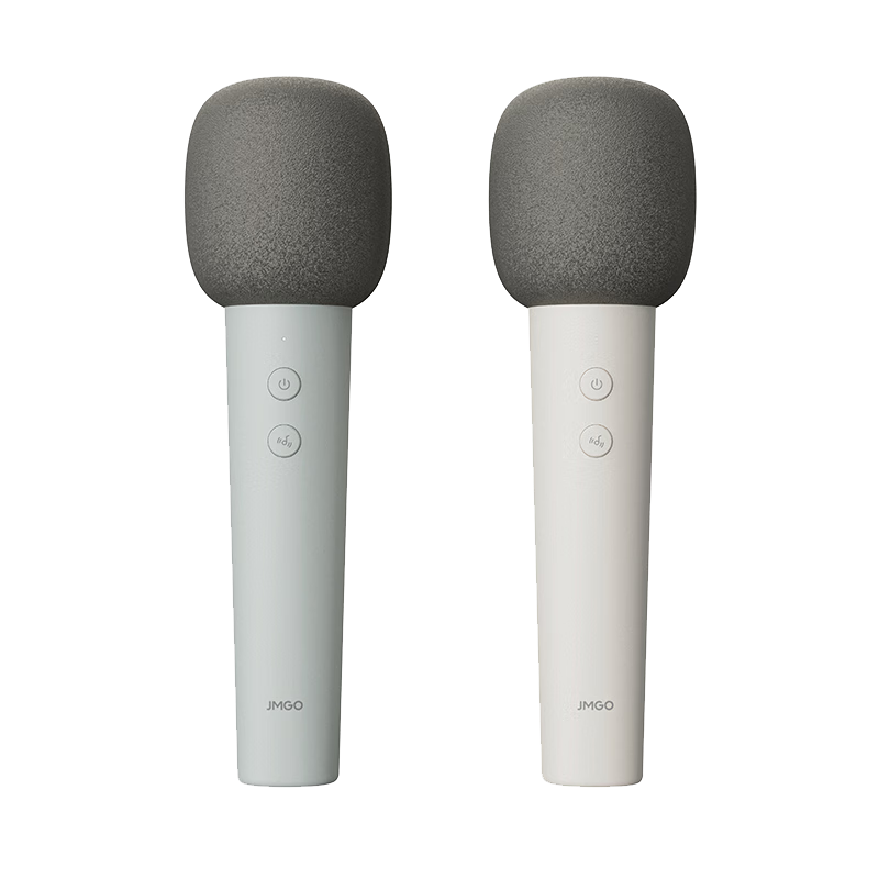 JMGO Smart Wireless Microphone Q2 (Dual Version), Long-Lasting Battery Life, Professional Karaoke Mic Core, Multiple Sound Effect Modes Adjustable