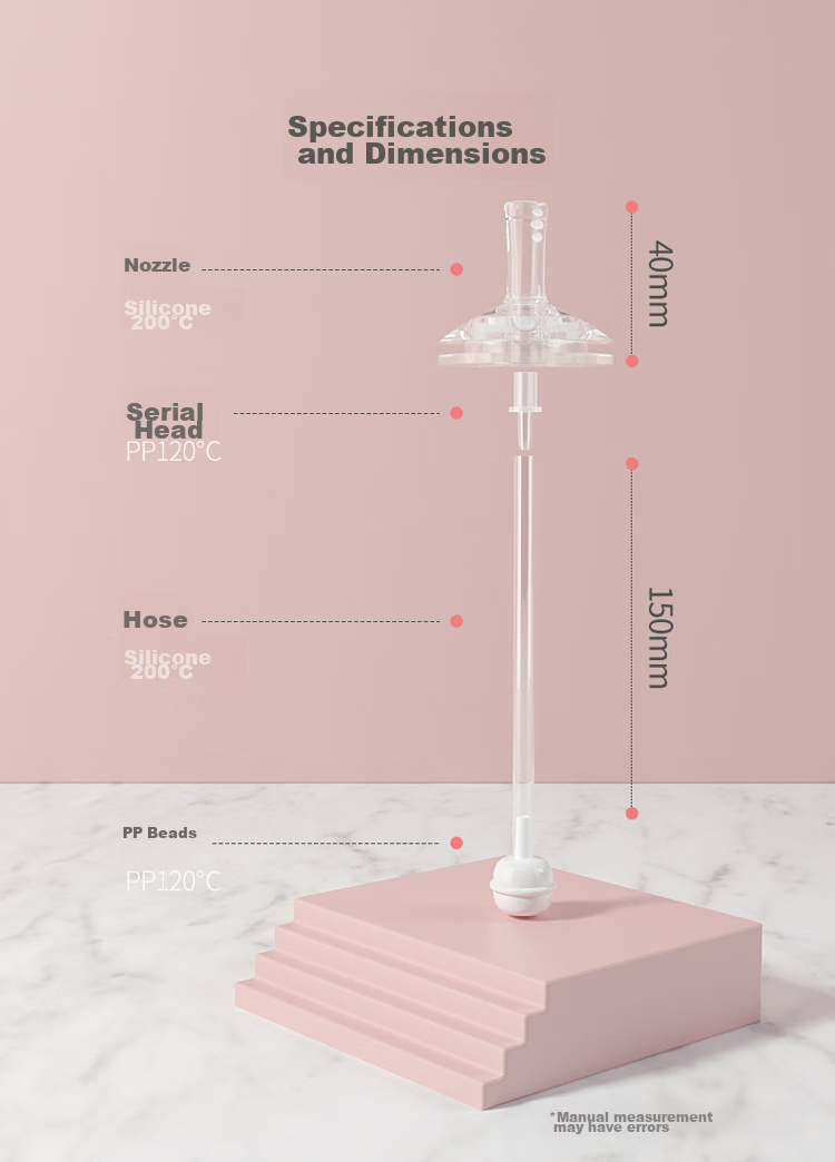 Baoshi Bottle Straw Accessory, Suitable for Pigeon Third Generation Wide-Mouth Bottle, Straw Cup, And Bottle Handle 18