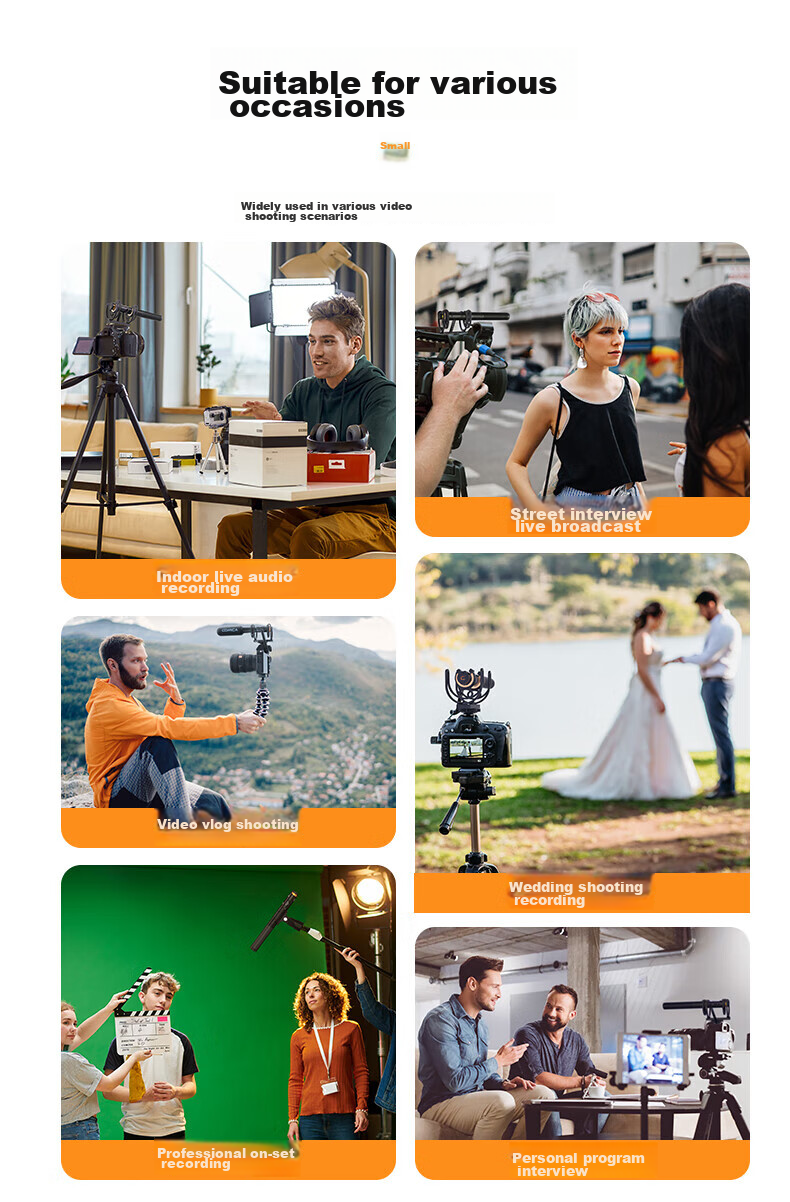 COMICA VM30 Wireless Microphone, Mobile Phone Live Streaming Directional Pickup, Condenser Microphone, DSLR DV Camera Gun-Type Recording Microphone, Professional Interview Microphone, Top Microphone, Black 19