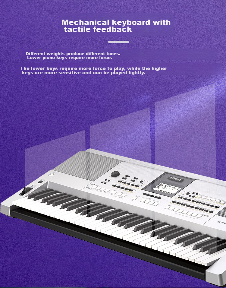 YAMAHA KB308 Electronic Keyboard, Noble Silver, 61 Keys, for Adults And Children, Professional Teaching And Performance, Portable, Standard Configuration Plus Complete Accessories 6