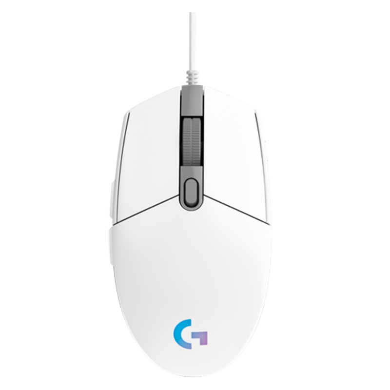 G G102 Wired Gaming Mouse, Lightweight Design, G102 Second Generation, RGB Lighting Effects, Pava Mouse, Essential for Valorant/Trinity (White)