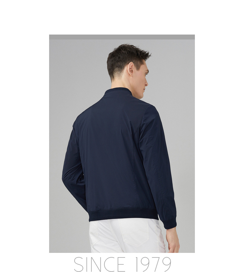 YOUNGOR 26 Spring New Casual Baseball Collar Trendy Short Ultra-Thin Jacket Navy 170/92A 9