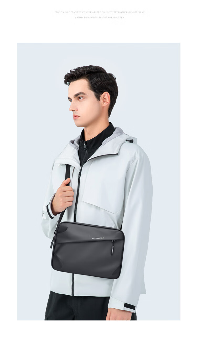 GOLF Shoulder Bag for Men, Casual Crossbody Bag, Phone And IPad Holder, Water-Resistant Commuter Bag, Lightweight Sports Messenger Bag 12