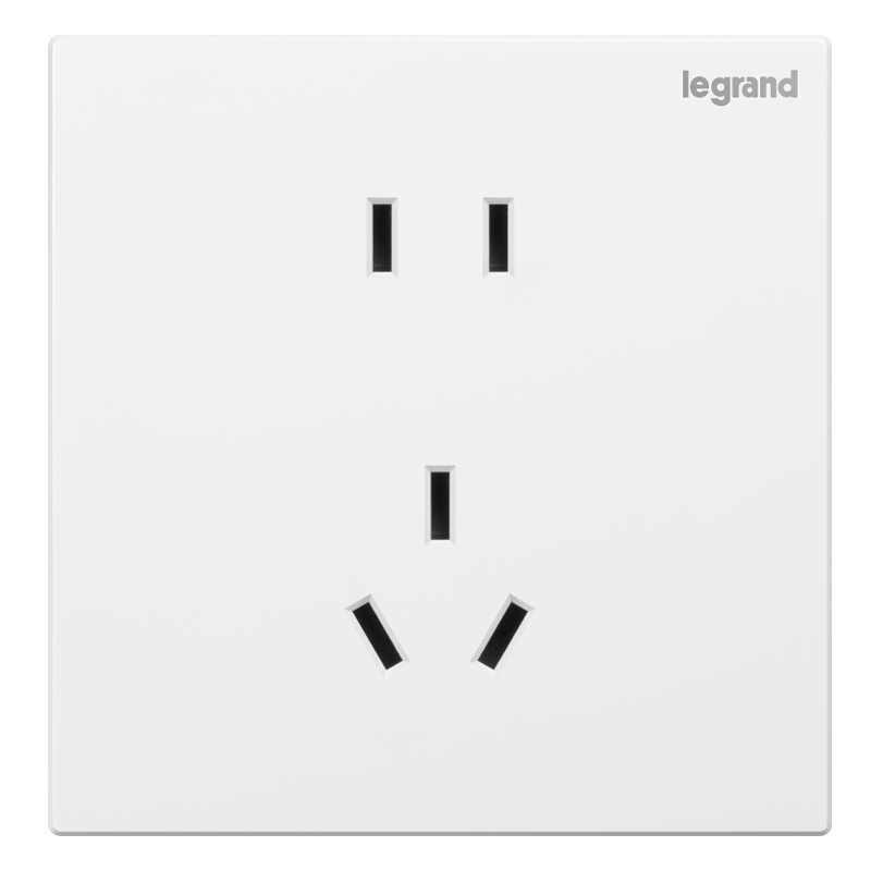 LEGRAND Switch Socket Panel, Yijing Magnolia White Borderless Large Panel, 10A Five-Hole Socket Package, Single Unit