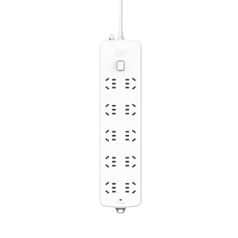 CHNT Master Control Socket/power Strip/outlet Strip/extension Cord/extension Board, 10 Outlets with Master Control, 5 Meters