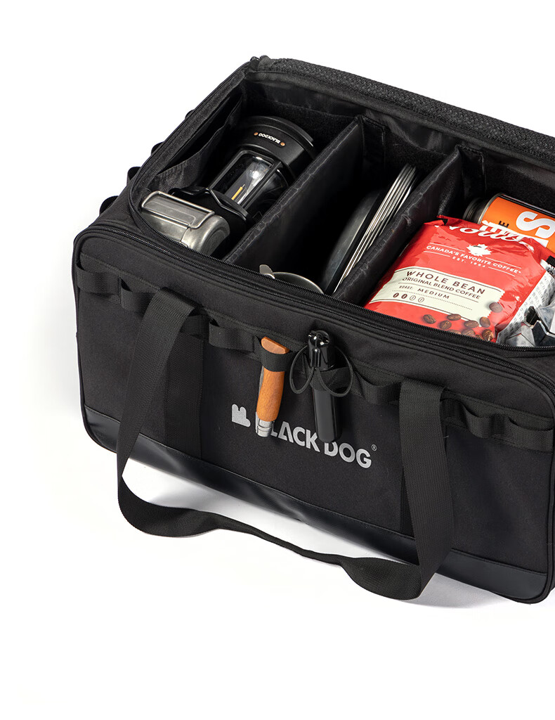Black Dog Camping Storage Bag, Picnic Bag, Storage Box, Outdoor Divider, Adjustable 30L Large Capacity Storage Bag 4