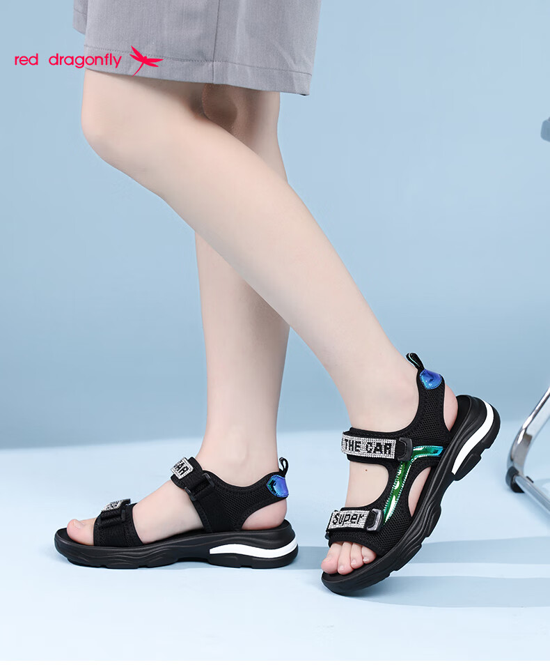 RED DRAGONFLY Women's Breathable Soft Sole Casual Roman Outdoor Sports Beach Sandals WTK233842 2